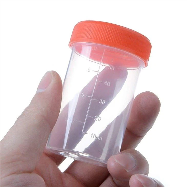 Hospital Sterile Stool Urine Container With Spoon 30ml 60ml 90ml 120ml