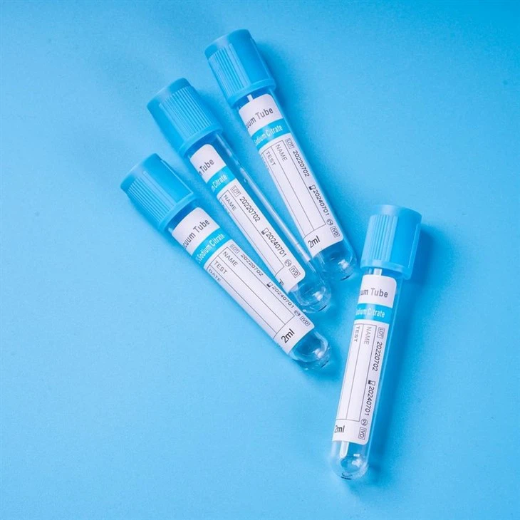 OEM Service 2ml 3ml 4ml 6ml 7ml 10ml Blue Cap 3.2% Sodium Citrate PT Tube